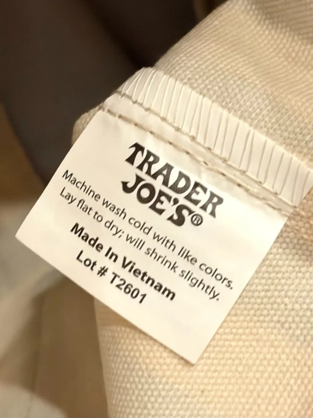 NWT Trader Joe's Mini Canvas Striped Tote Bag Sky Blue Pastel White